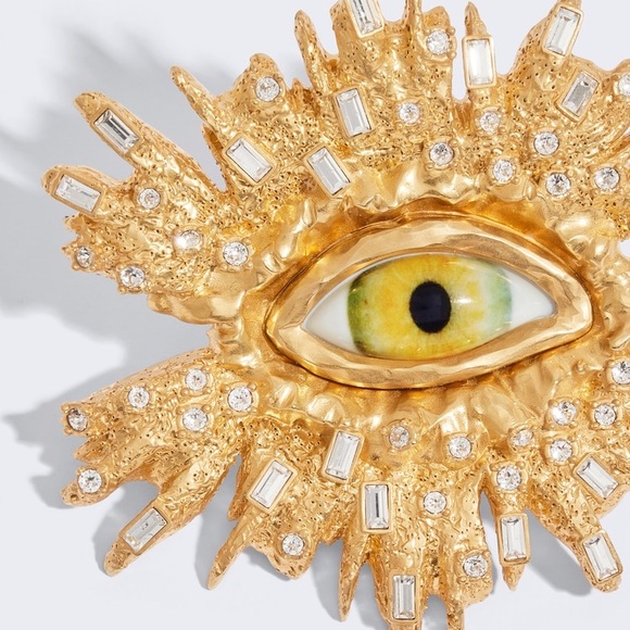 Schiaparelli Style Rhinestone Eye Ring - Picture 4 of 9
